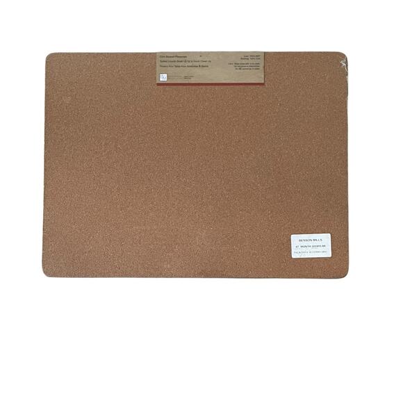 Christmas Cork Backed Hard Placemats Holiday Holly & Pine Garland Set of 4 New - Picture 4 of 9